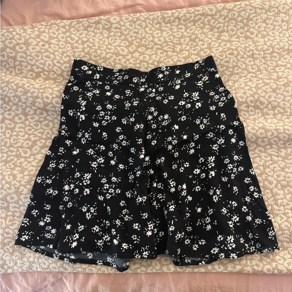 Reformation Black and White Floral Dress